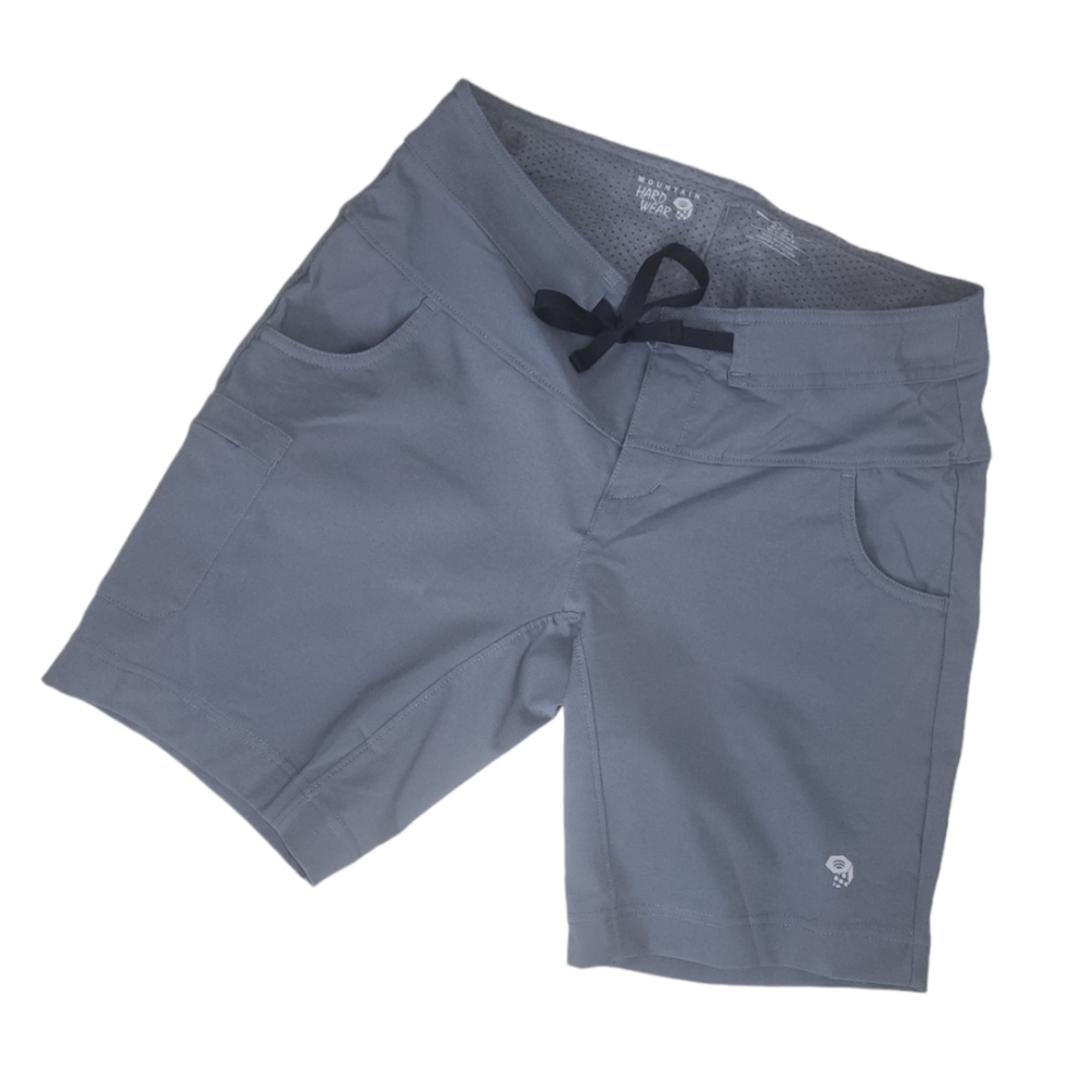 Mountain Hardwear Lightweight Cargo Hiking Shorts Size 2 Gray Drawstring Pockets